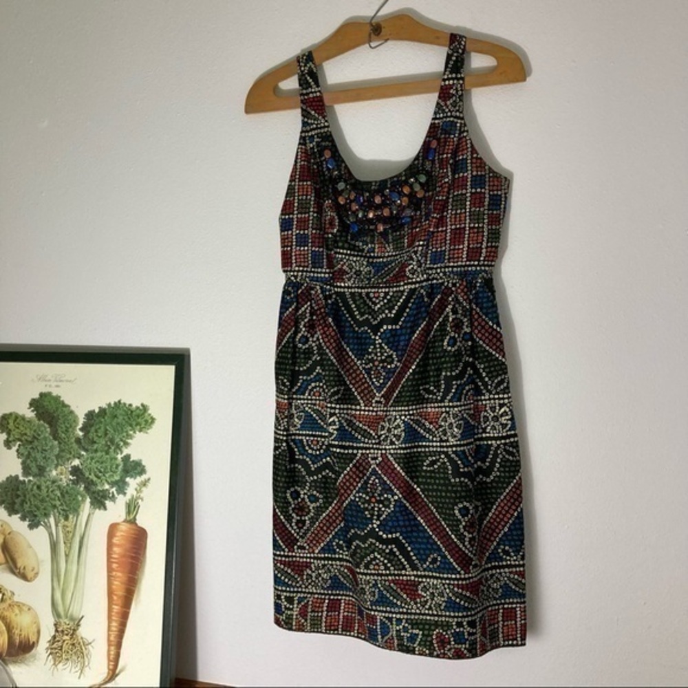 Anthropologie x Anna Sui Tesserie embellished dress size 4